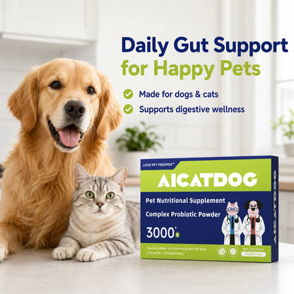 Dog & Cat Probiotic Powder 50g | 3000+ Gut Health & Digestive Support with Yeast & Vitamins