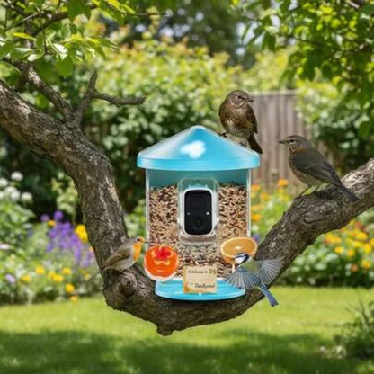 Smart Bird Feeder with Camera 2K HD | AI Bird Species Recognition | Solar Powered