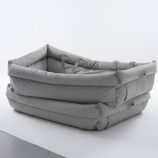 SEATPAW ELITE – Large Dog Car Seat Bed made of Faux Leather with Elegant Finish and Non-Slip Support
