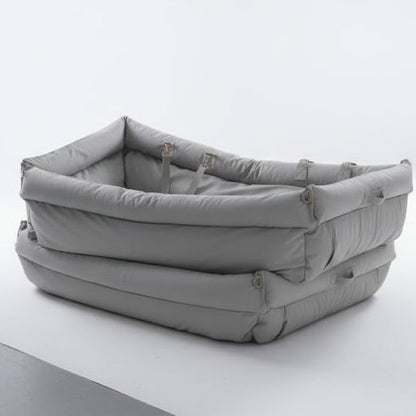 SEATPAW ELITE – Large Dog Car Seat Bed made of Faux Leather with Elegant Finish and Non-Slip Support