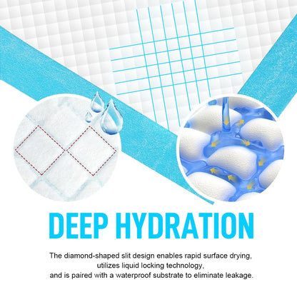 100PCS Super Absorbent Pet Training Pads | Leak-Proof Quick-Drying Disposable Pee Pads for Dogs & Cats, Puppy Housebreaking, Senior Incontinence & Travel Use