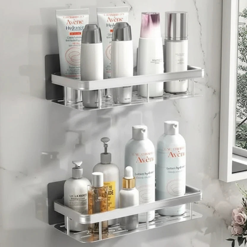 NORDICSHELF - Adhesive Shelf for the Bathroom – Drill-Free & Stylish for Every Bathroom