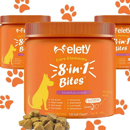 Dog Multivitamin Chewable – Hip & Joint Support, Skin & Coat Health Supplement with Omega 3 Fish Oil for Puppies, Adults & Senior Dogs