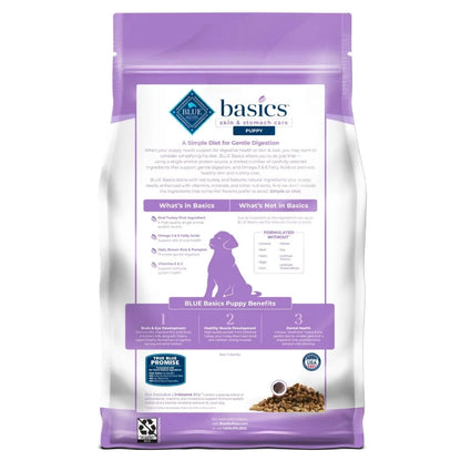 Basics Puppy Dry Dog Food, Turkey and Potato, Chicken Free, 4lb Bag