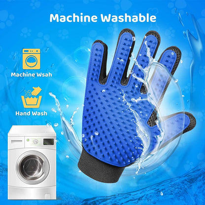PETCAREGLOVE - grooming glove for gentle fur removal from cats & dogs