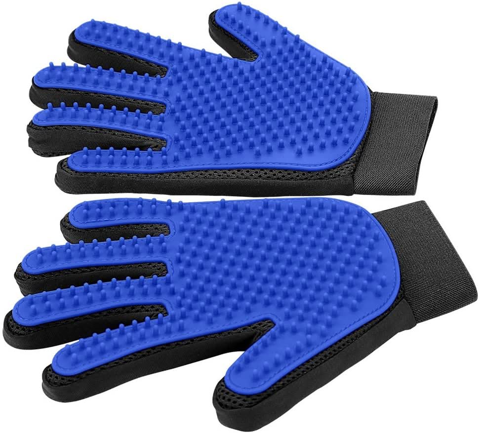PETCAREGLOVE - grooming glove for gentle fur removal from cats & dogs