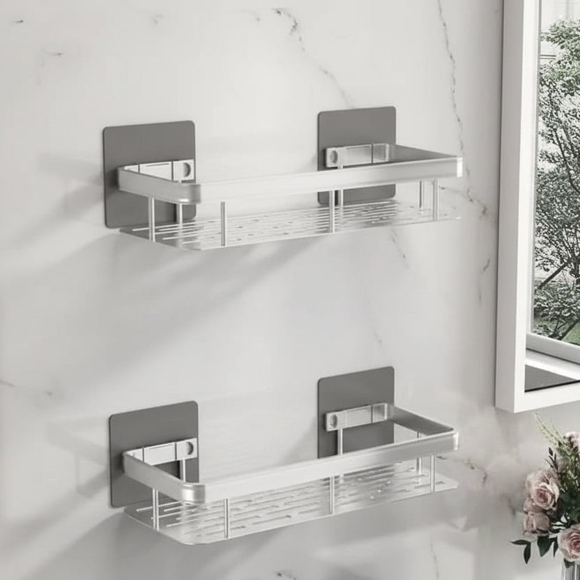 NORDICSHELF - Adhesive Shelf for the Bathroom – Drill-Free & Stylish for Every Bathroom