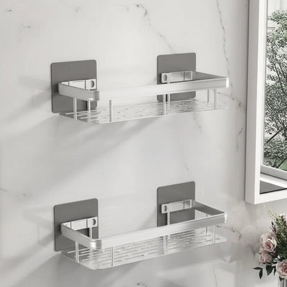 NORDICSHELF - Adhesive Shelf for the Bathroom – Drill-Free & Stylish for Every Bathroom