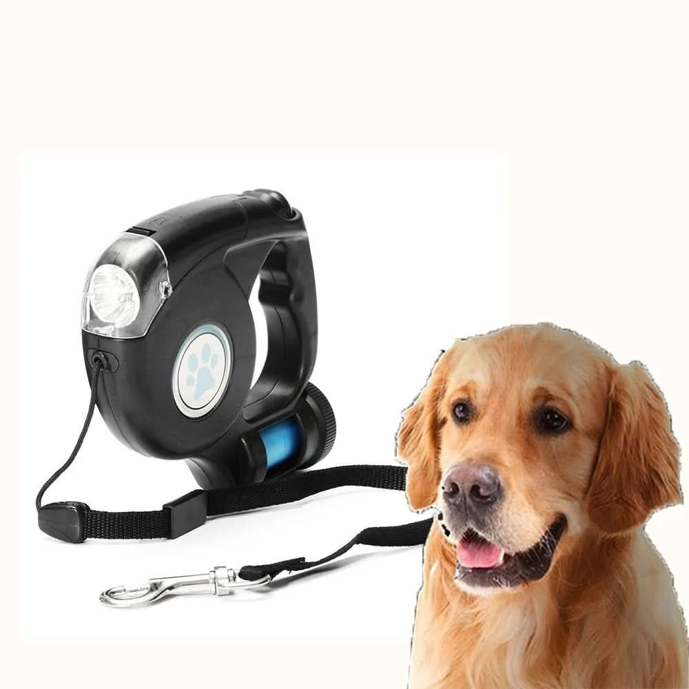 BRIGHTSTRIDE – LED Dog Leash with Integrated Flashlight for Safe Walks