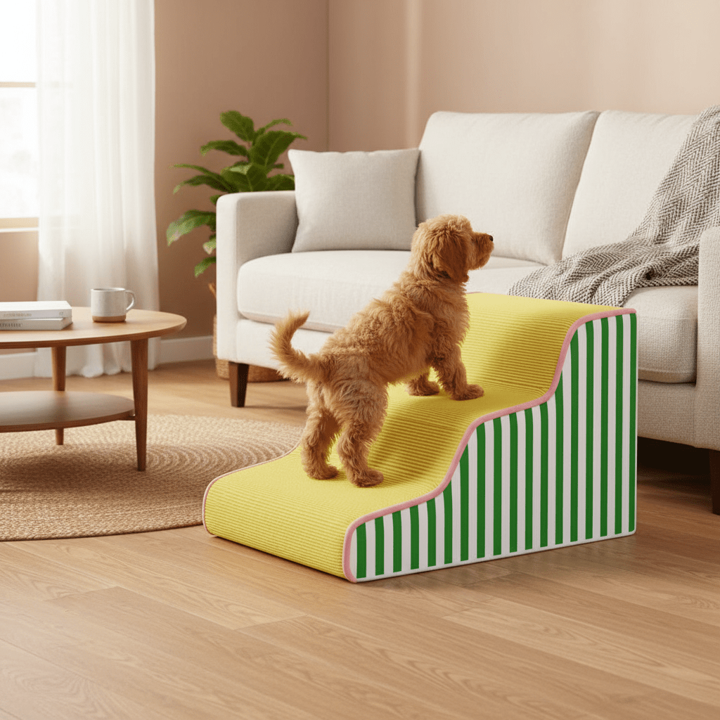 PAWGLIDE CORE – Supportive Foam Dog Stair with Gentle Incline and Secure Grip