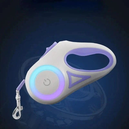 DogLight - Automatic dog lead with LED light, USB rechargeable battery & 3m length for safe walks