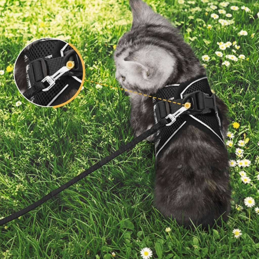 WANDERPAW – Escape-proof cat harness with reflective details