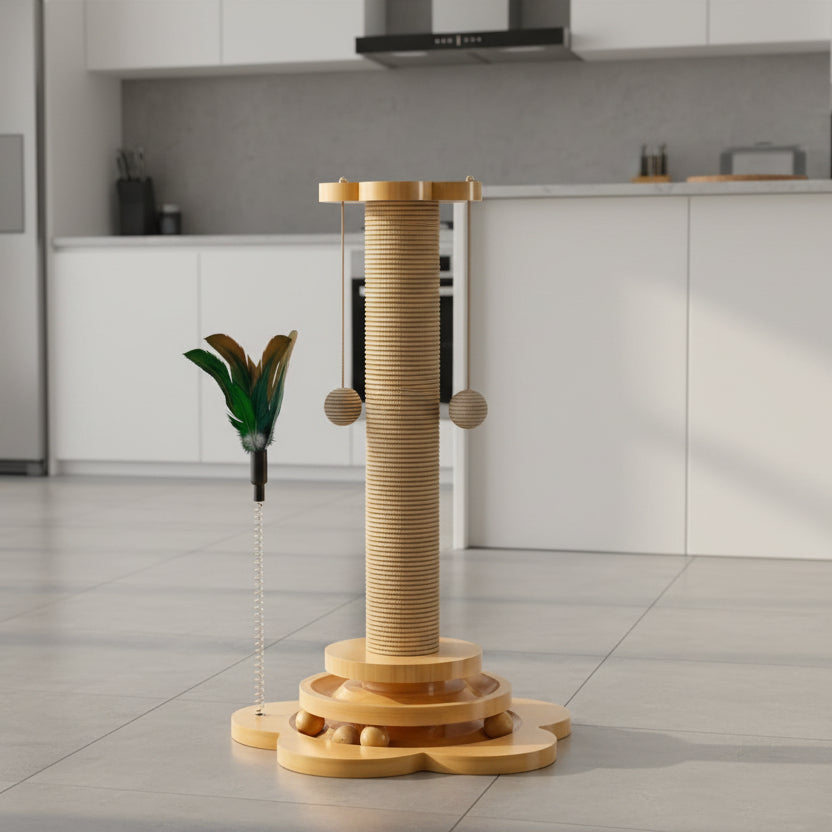 WOODWHISKER – Natural Cat Toy Made of Wood for Instinctive Play