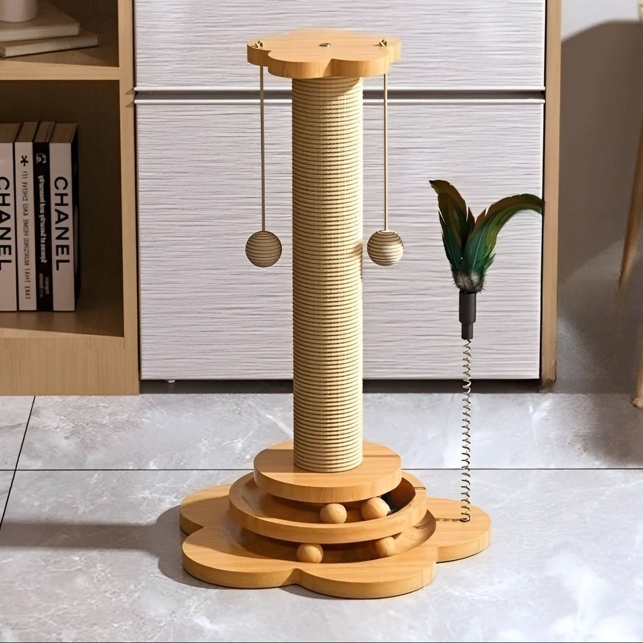 WOODWHISKER – Natural Cat Toy Made of Wood for Instinctive Play